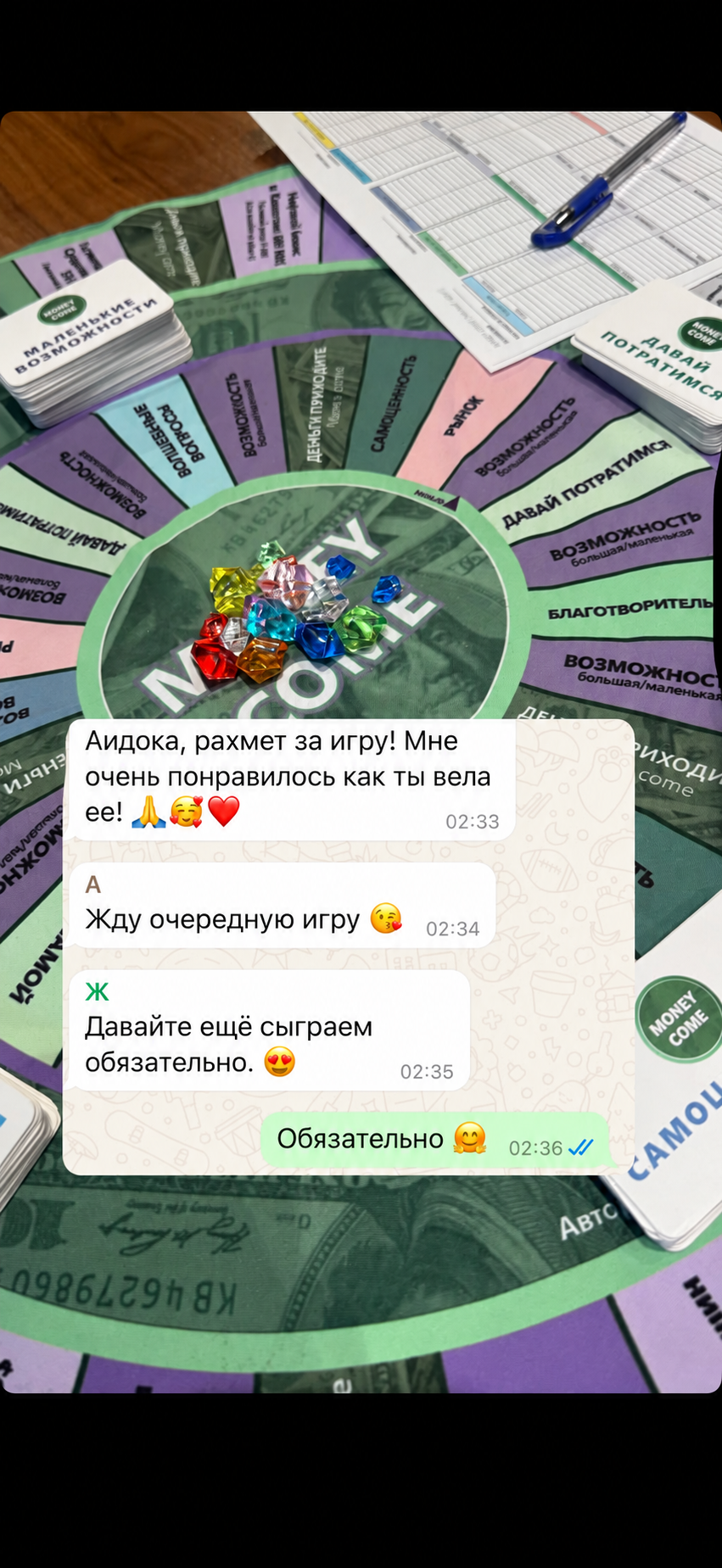 Отзыв участницы игры Money Come